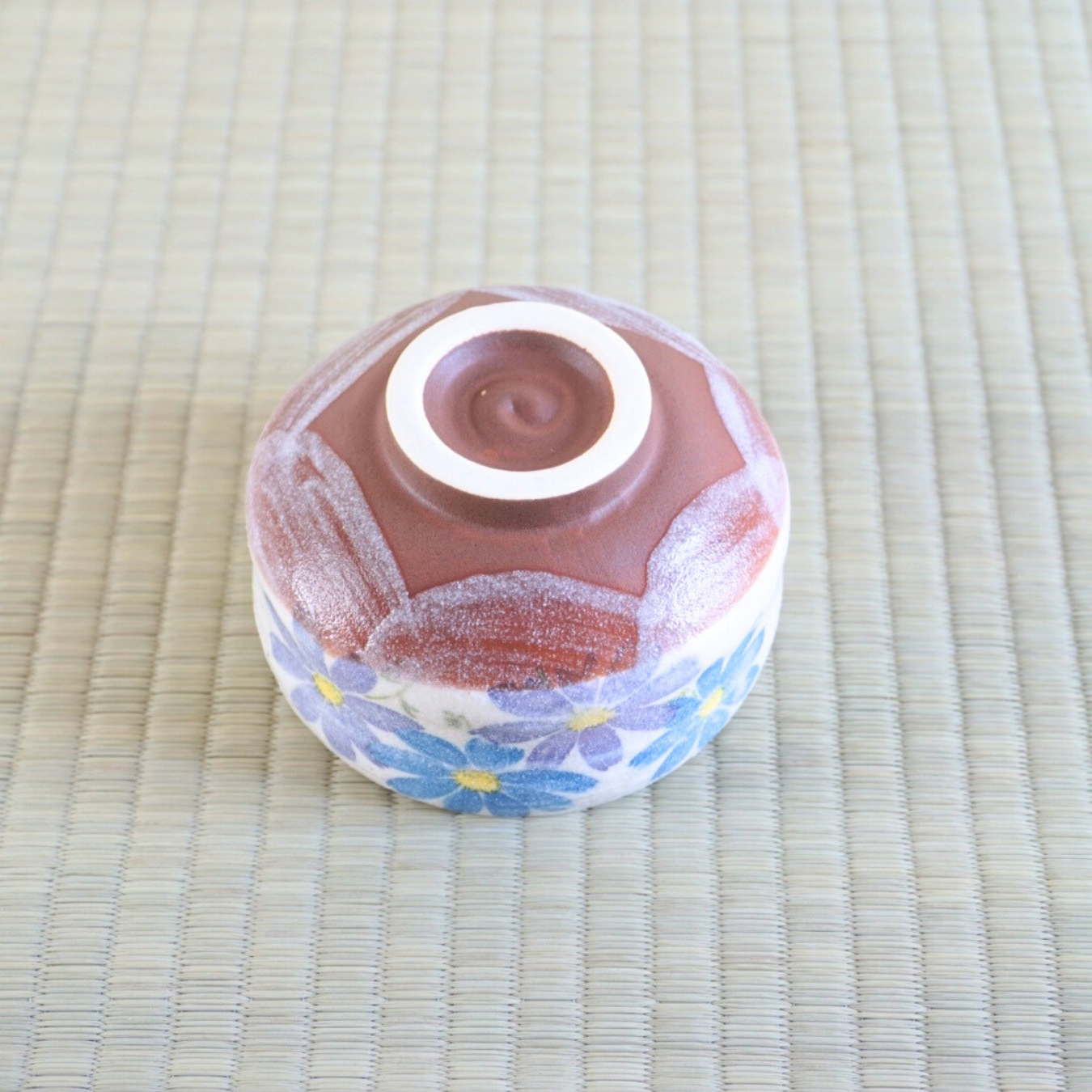 Mini bol à matcha- Kosumosu bleu 青秋桜