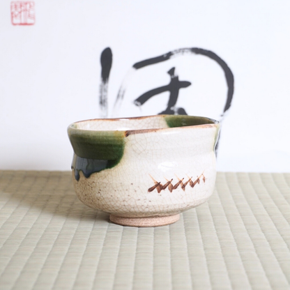 Bol à matcha, Oribe- Kakie 柿絵