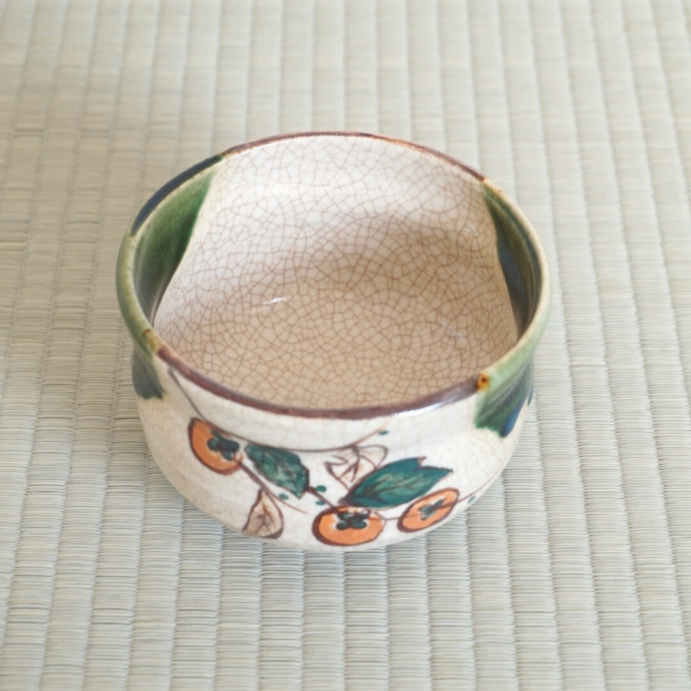 Bol à matcha, Oribe- Kakie 柿絵