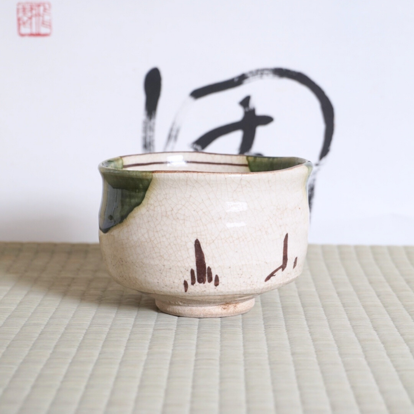 Bol à matcha, Oribe- Madotsuru 窓蔓