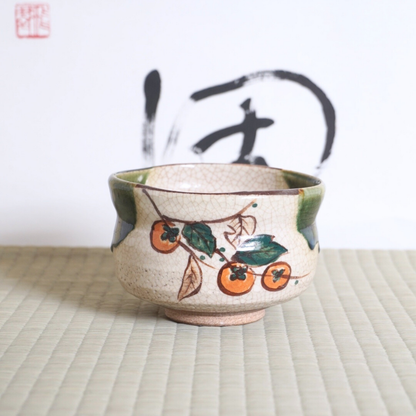 Bol à matcha, Oribe- Kakie 柿絵